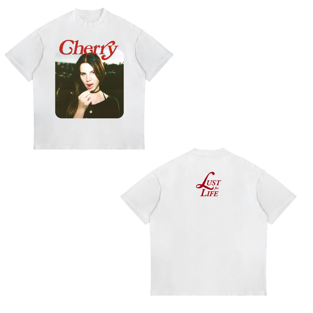 Singer Lana Del Rey Graphic T Shirt Unisex Women Fashion Hip Hop 90s Vintage TShirts Oversized Cotton Casual Tshirt Y2k Streetwear