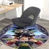 1pc Dragon Ball Z Goku & Vegeta Anime Cartoon Design Round Carpet for Office Chair Mat, Non-Slip Rug Suitable for Home Decor, Living Room, Bedroom