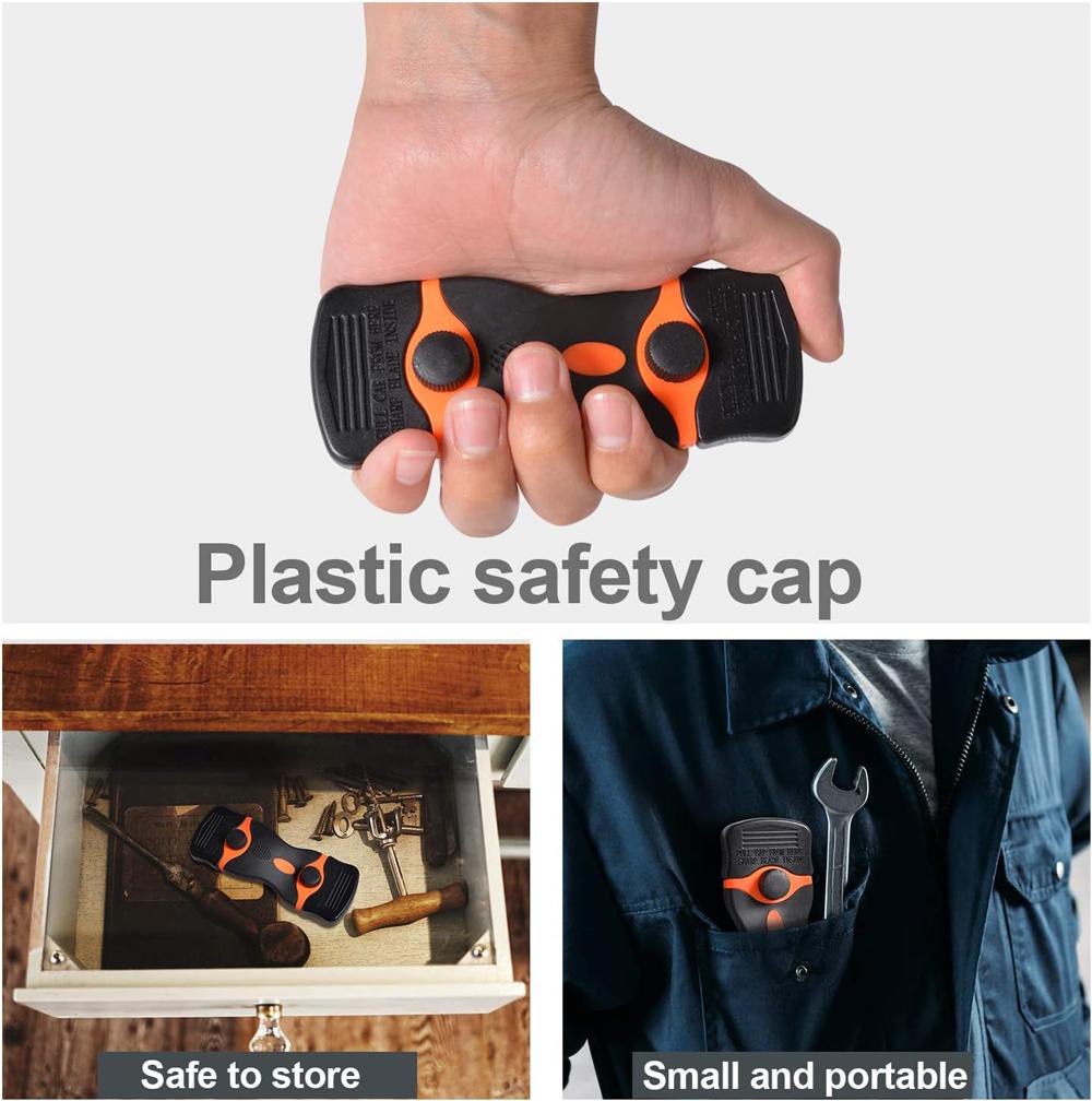 Razor Blade Scraper Double Edge Razor Scraper Remover Tool with Razor Blades for Labels Stickers Decals Removal Tint Vinyl