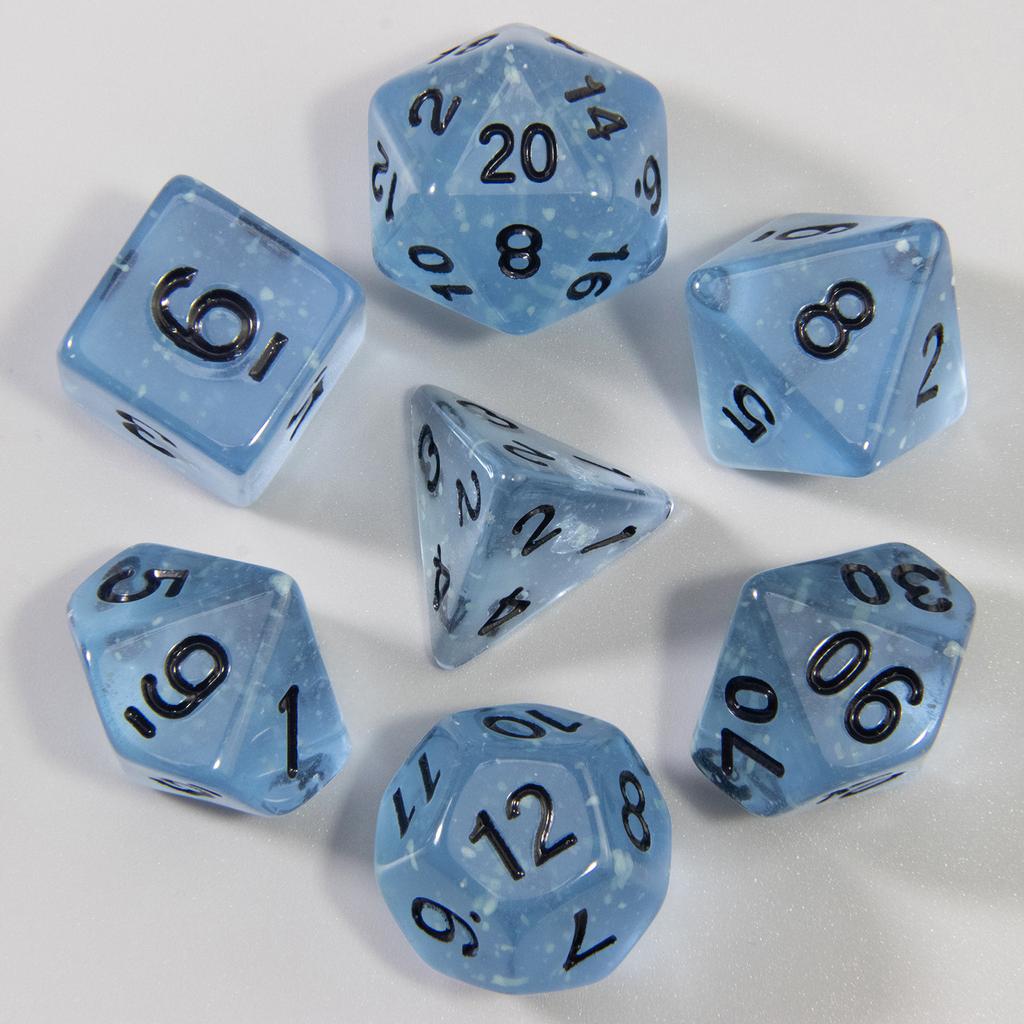Transparent Polyhedral Dice DND Dice Set 7pcs D4-D20 Board Game Props for DND Game Board Game Accessories