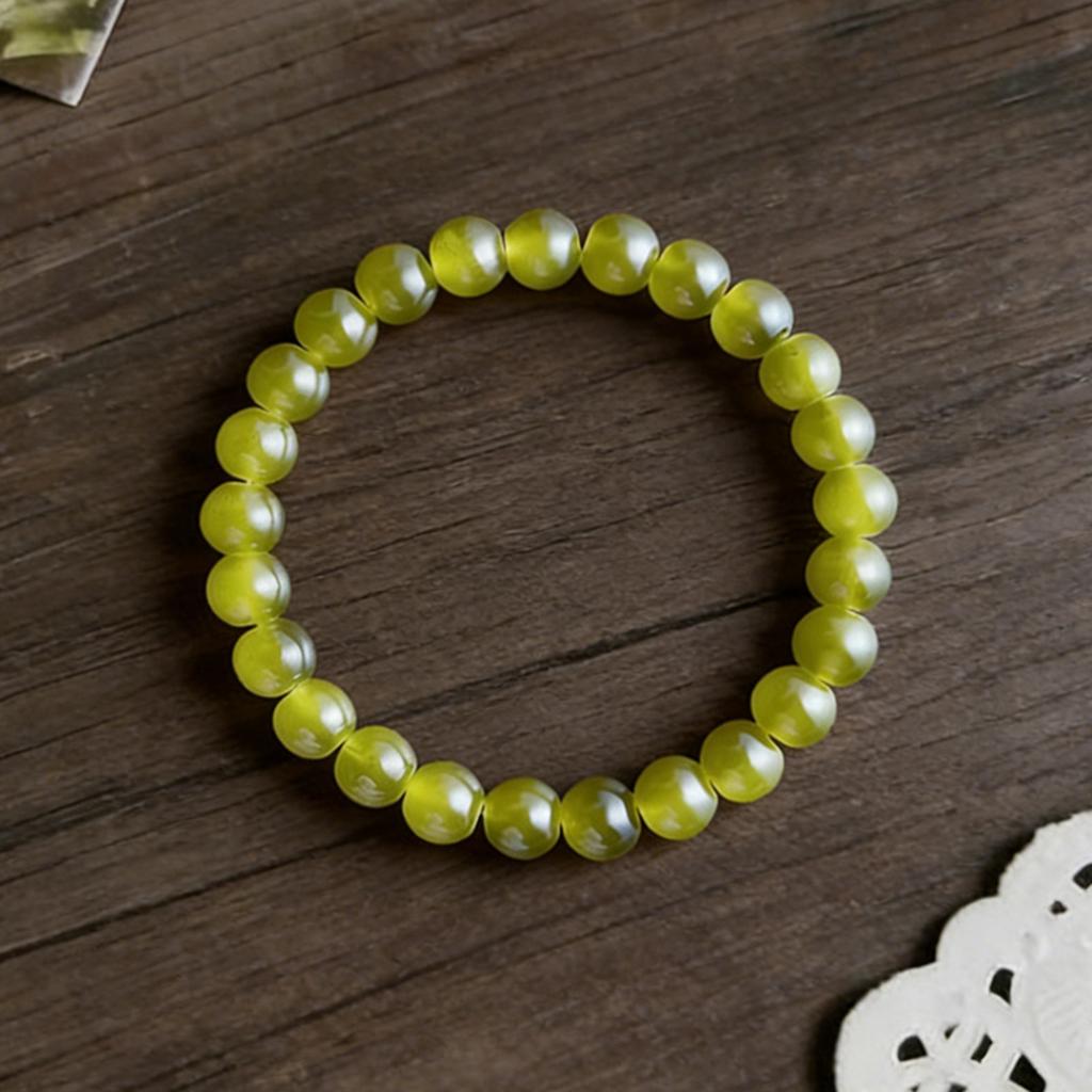 Bead Stone Bracelet, Vintage Multicolor Cardboard Lobster Clasp Bracelet Jewelry