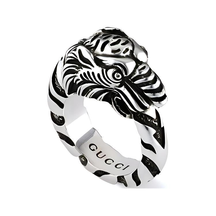 

Gucci Garden Vintage Distressed Silver Ring Men rings 621296-J8400-0701 16