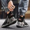 Încălțăminte pentru bărbați, la modă la modă, de mărime mare, cu plasă înaltă, respirabilă