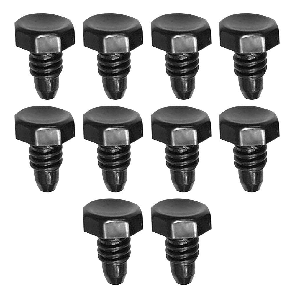 

10Pcs Screw Billiard Cue Bottom Covers Sharp Nozzle Type Bumper Plug New Tail Plug 10Pcs Round Head