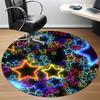 1pc Colorful Stars Chair Carpet for Office, Round Non Slip Durable Large Size Office Carpet, Suitable for Office