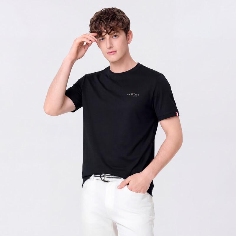 Jinlilai GY Men's High-End Short Sleeve Round Neck T-Shirt