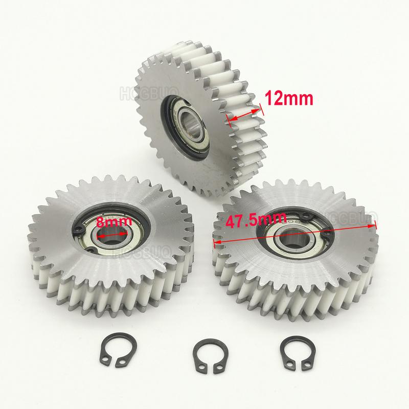 47.5x12mm Oblique Planetary Gear 35 Teeth Helical Gear With 8mm Bearings E-bike Nylon and Steel Gear For Electric Bike Hub Motor
