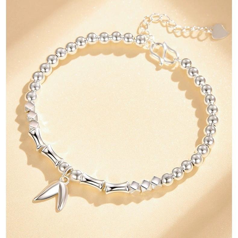 Broken Silver Bamboo Bracelet Women's Section High Rise Simple Versatile Light Luxury Bracelet