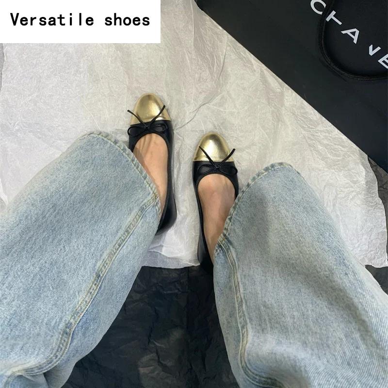 Nazouvací dámské boty Mary Jane Módní Mělké S motýlkem Dámské Pohodlné Mix barev Chůze Baleríny Obuv