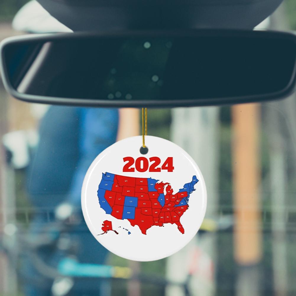 2024 Acrylic US State Memor Ornament Trump America Presidential Election Decor Christmas Gifts for Friends