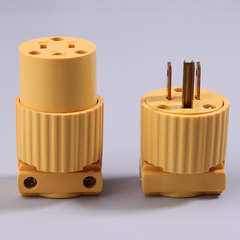 Yellow America L5-15R L5-15P L6-15R 6-15P Type B 15A Us Industry Power Socket Plug Male Female 3 Pole Locked Wiring Connector