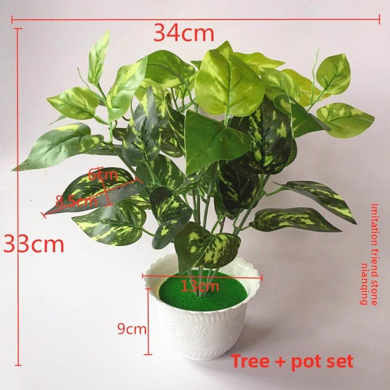 Pothos Evergreen Artificial Green Plant Pot With Realistic Foliage For Home Decor And Photography Props
