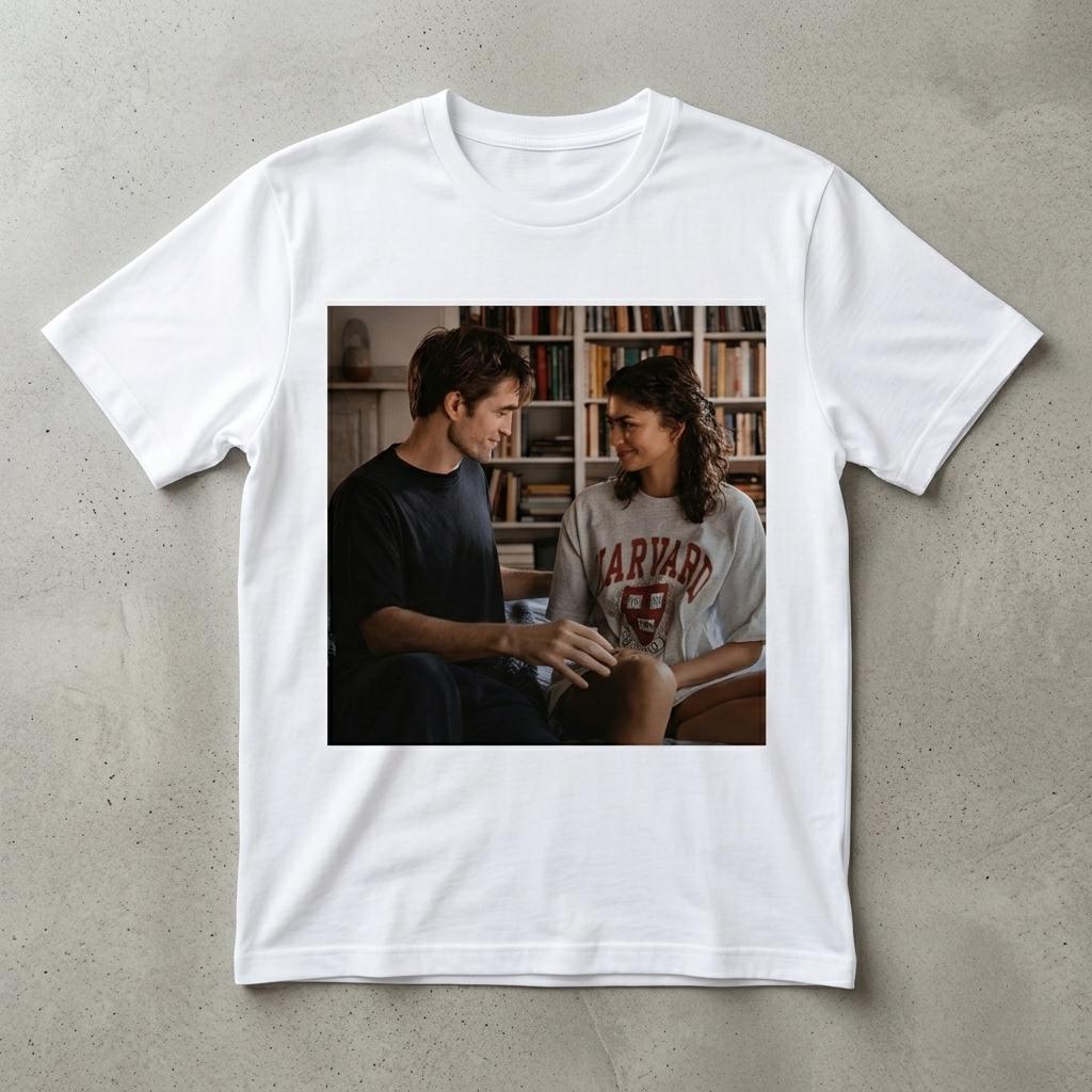 Movie The Drama  Zendaya  Robert Pattinson Graphic Unisexs TShirt Unisex ONeck Cotton Short Sleeve Y2k Popular Oversized Tee