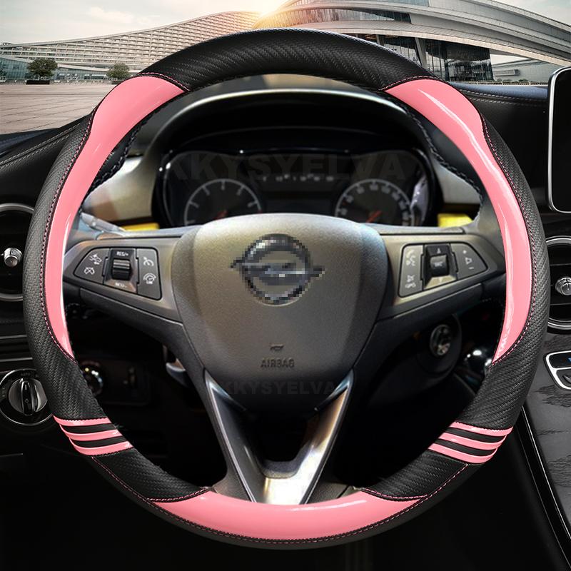 Carbon Fiber Car Steering Wheel Cover For Opel Astra (K) Corsa (E) Karl 2014-2022 Crossland X Grandland X Insignia