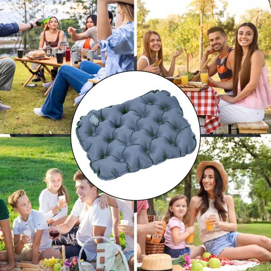 Nafukovací sedák Vodotěsný Odolný proti opotřebení Rychlé nafukování a vyfukování Pohodlná vzduchová opora Podložka na sedadlo do letadla nebo auta