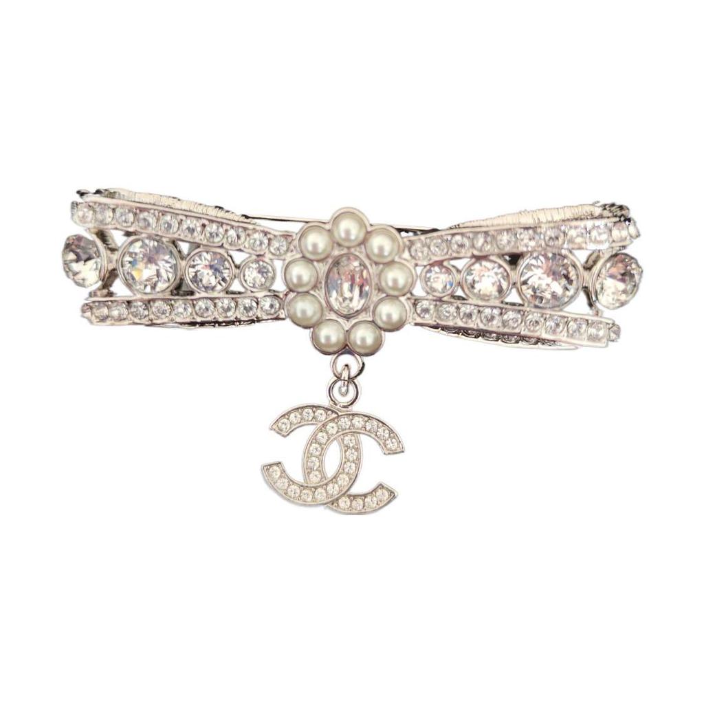 Chanel 23A Rhinestone Bow Brooch Women brooch ABB040-B13050-U0877