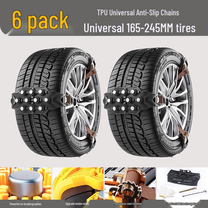 Universal Thickened Anti-Skid Ice-Breaking Tire Chains for Sedans & SUVs