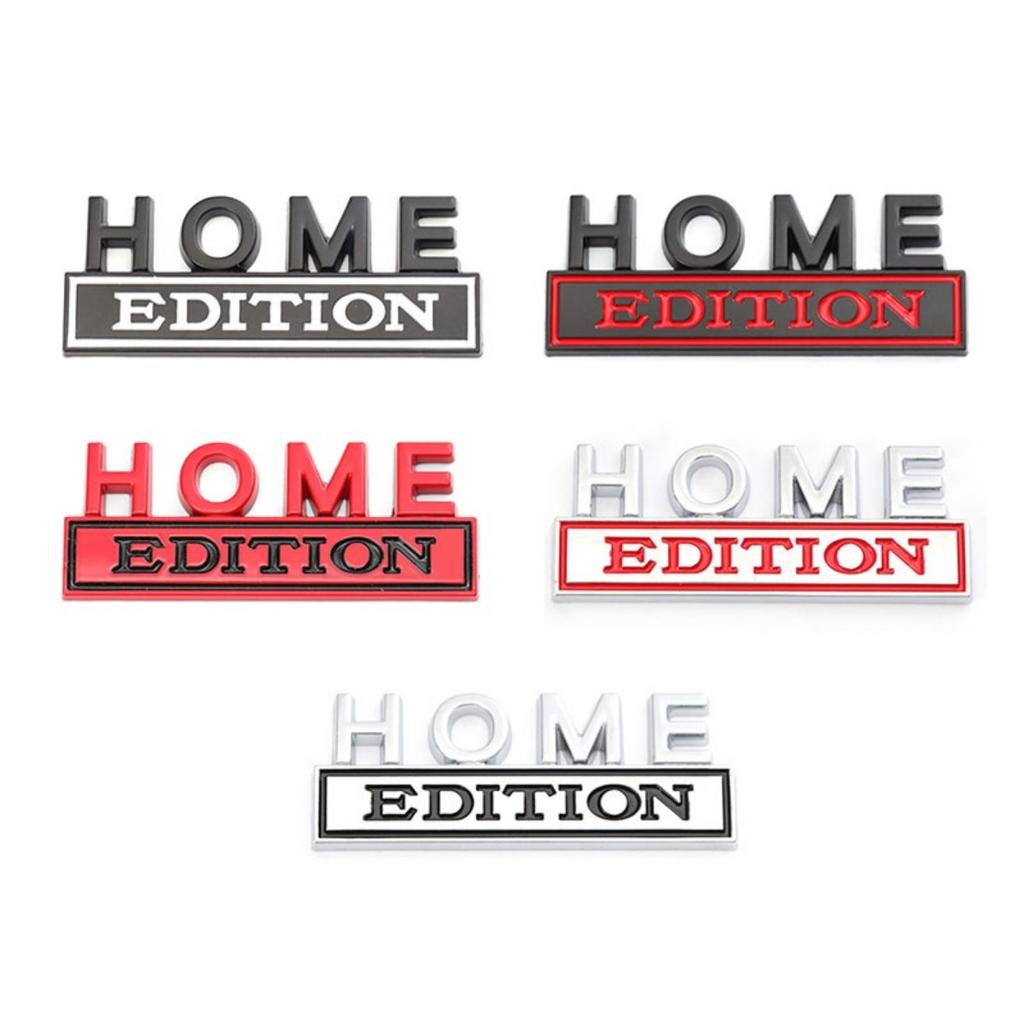 1Pc 3D Metal Home Edition Logo Car Front Grille Badge Side Fender Rear Trunk Emblem Sticker Decal