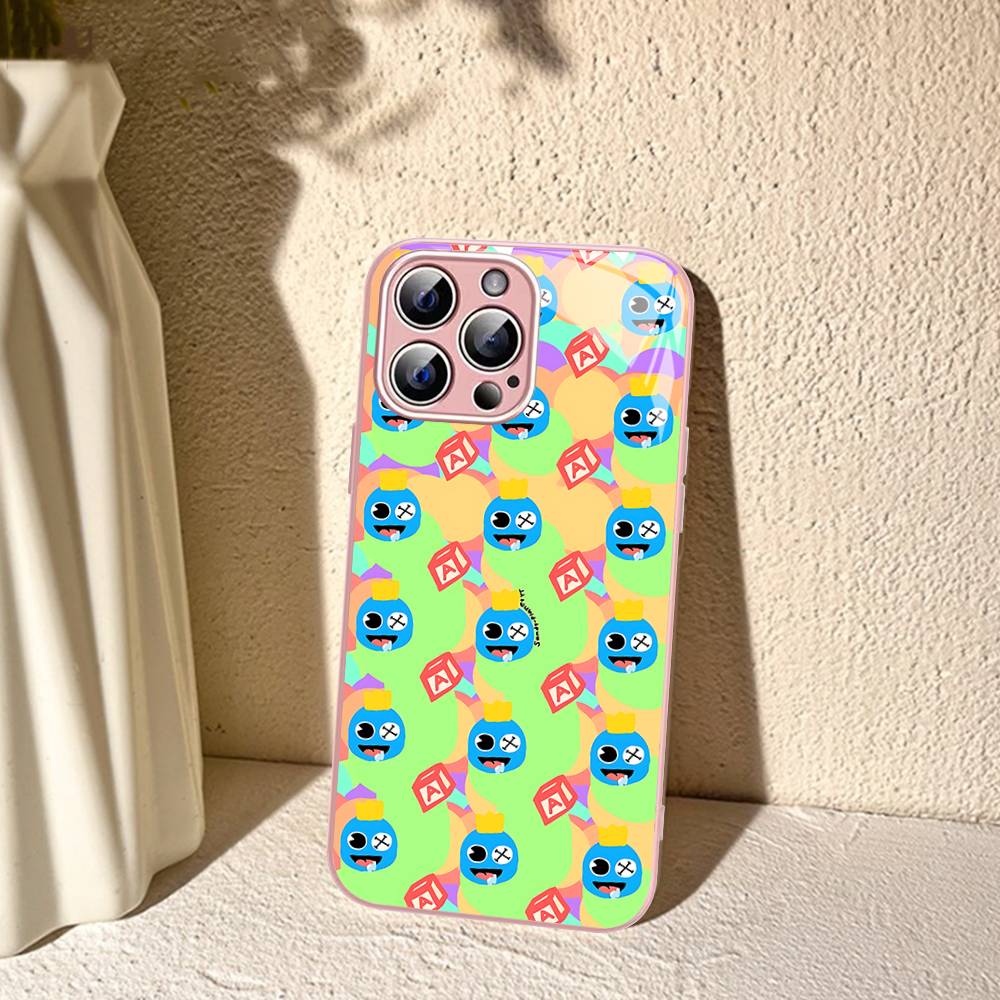 Cartoon R-Rainbow Friends Tempered Glass For Iphone 14 13 12 11 Pro Mini XS MAX 14Plus X XS XR Fundas