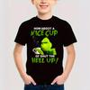 Summer Round Neck 3D Christmas Themed Printed Top Fashionable Casual Short Sleeved Children's Boy T-shirts