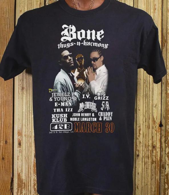 Bone Thugs N Harmony 2012 San Diego Cotton TShirt Unisex T-Shirt XXXXL