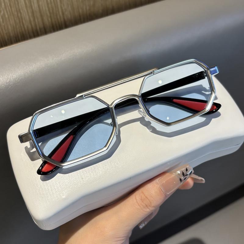 

Premium Retro Steam-Punk Sunglasses For gentlemen With Polygonal Ddesign Large Frame Car-Specific Premium Quality UV Protection Edgy Chic