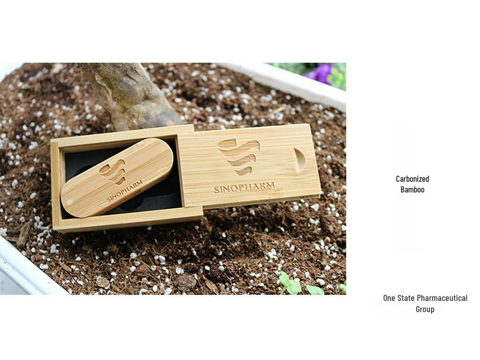 Bamboo & Wood 32GB USB Flash Drive with Custom Logo - Perfect for Graduation Souvenirs & Promotional Gifts