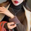 Turtleneck sweater women's fleece thickened autumn and winter new integrated mink fleece inner top bottoming shirt women's winter thick