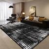Nordic Style Black Large Carpet Non-slip Living Room Decoration Sofa Area Rug Easy Clean Coffee Table Mat Bedroom Lounge Rugs