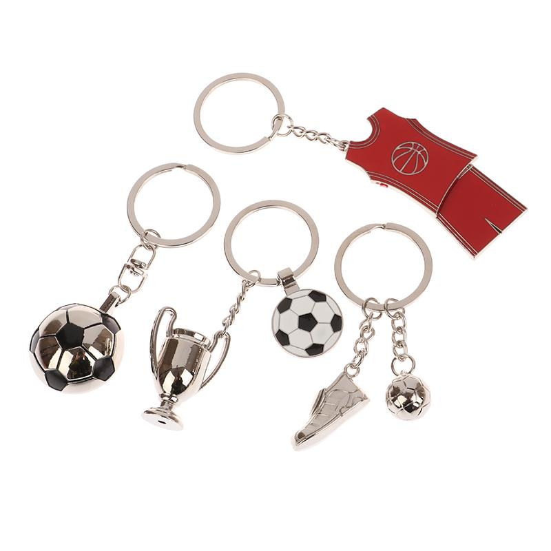 Creative Soccer Playground Keychain Unisex Metal Tennis Table Tennis Golf Key Holder Fans Gifts