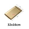 304 gold golden Stainless Steel Food Storage Trays BBQ Sushi Flat Dish Bread Pastry Baking Pan Kitchen Fruit Vegetable Plate