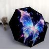 1pc Butterfly Fantasy Automatic Folding Umbrella - Compact 8-Rib Design, Durable Plastic & Iron, Lightweight for Outdoor Daily Use114