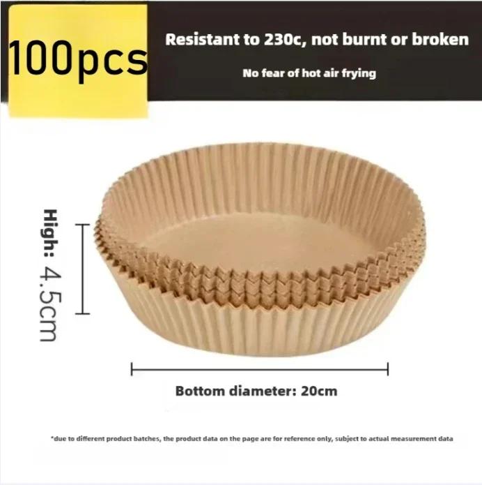 Paper Fryer Air 23 Cm Air Fryer Oven Paper Accessories Airfryer Baking Paper Extra Large Thickened Disposable Liner Square Round