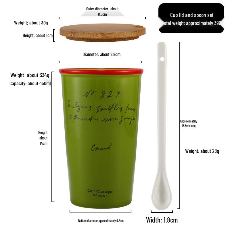 Korean-Style Ceramic Handheld Cup: Stylish and Functional for Office, Dorm, or On-the-Go Use