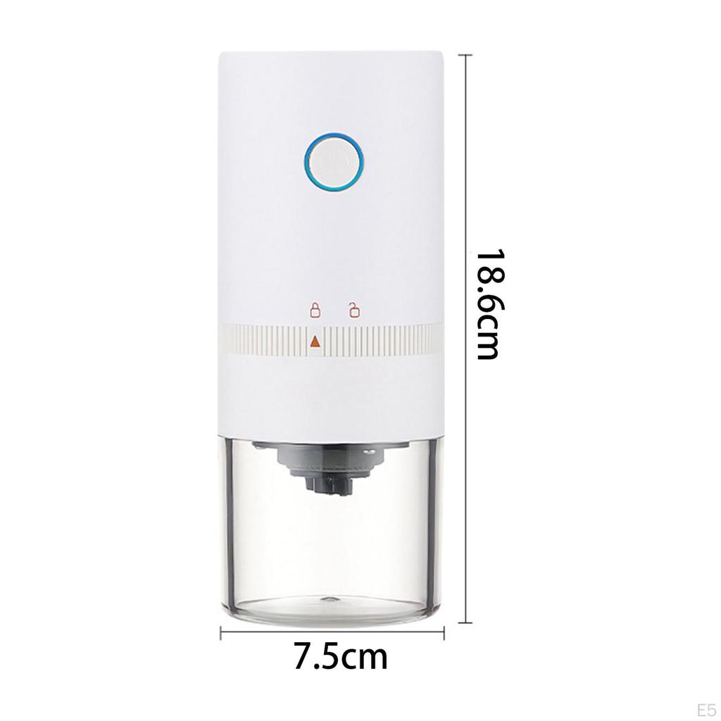 Electric Coffee Bean Grinders Adjustable Fine Coarse Easy On and Off Button Ceramic Conical Burr for