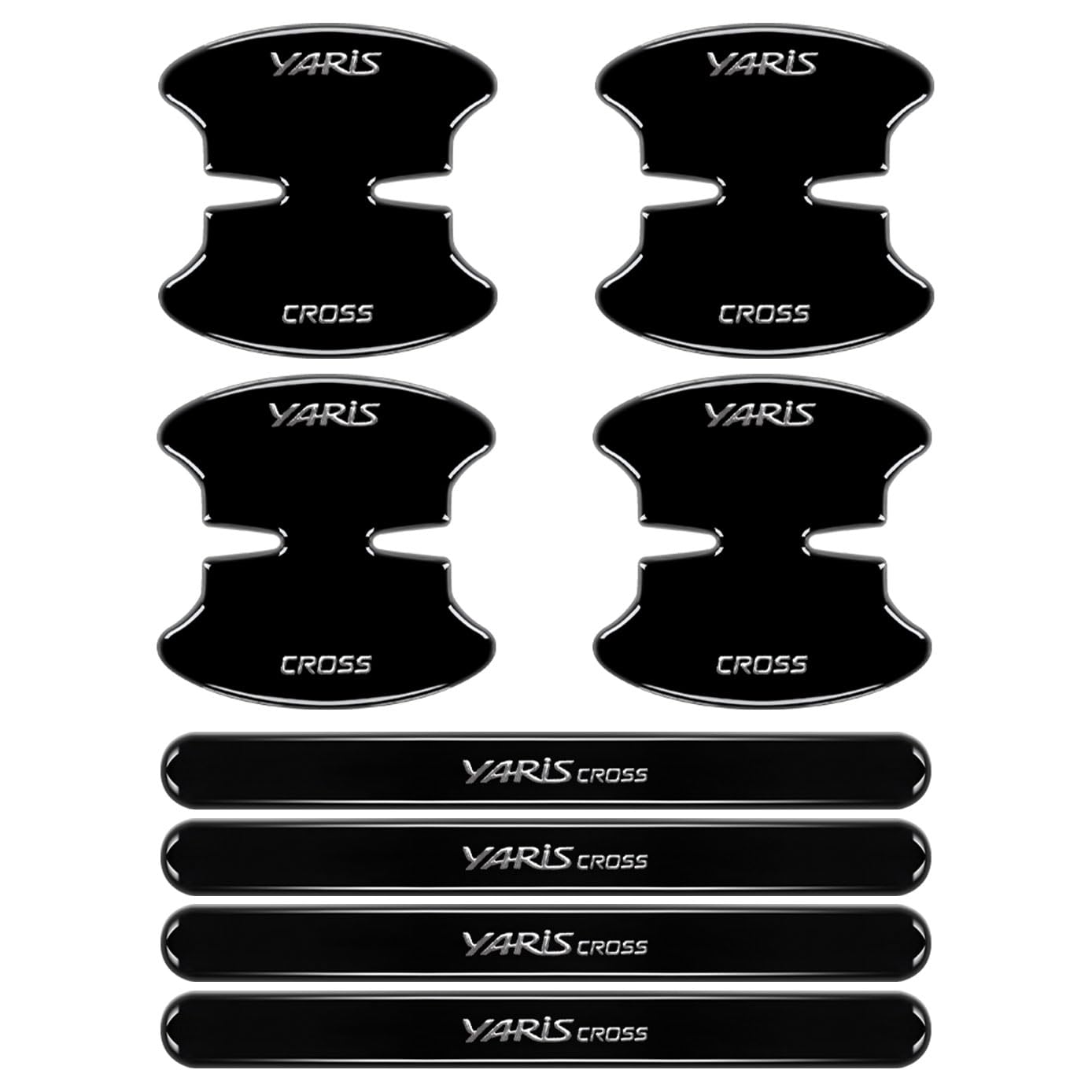 

HUDIY Защита ручки двери, Yaris Cross, Совместима с 10 серией, Черный, Ручка двери, Серебристый YARIS CROSS чёрный