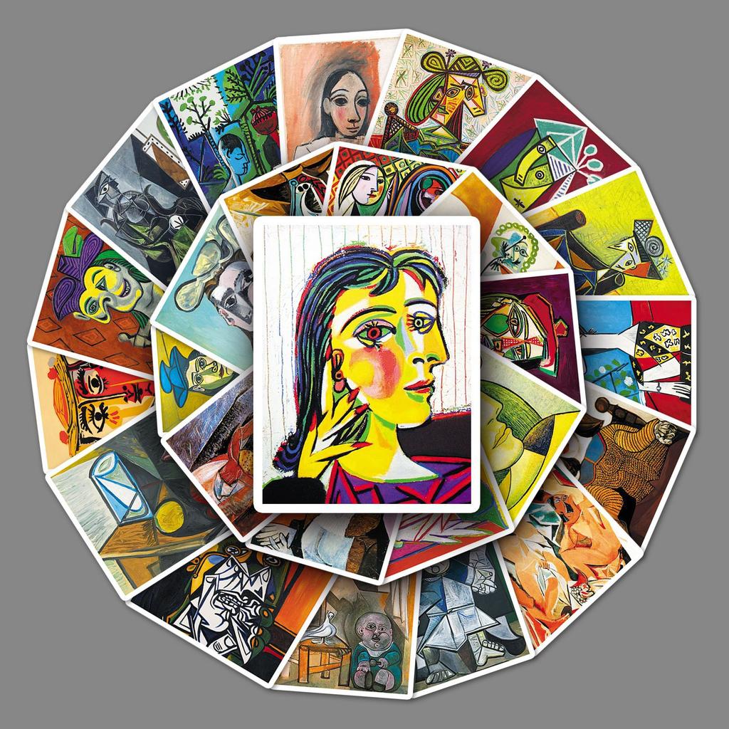 50 Graffiti Stickers Personalized Artistic Style Oil Painting Decorative Water Cup Mobile Phone Case Computer Stickers