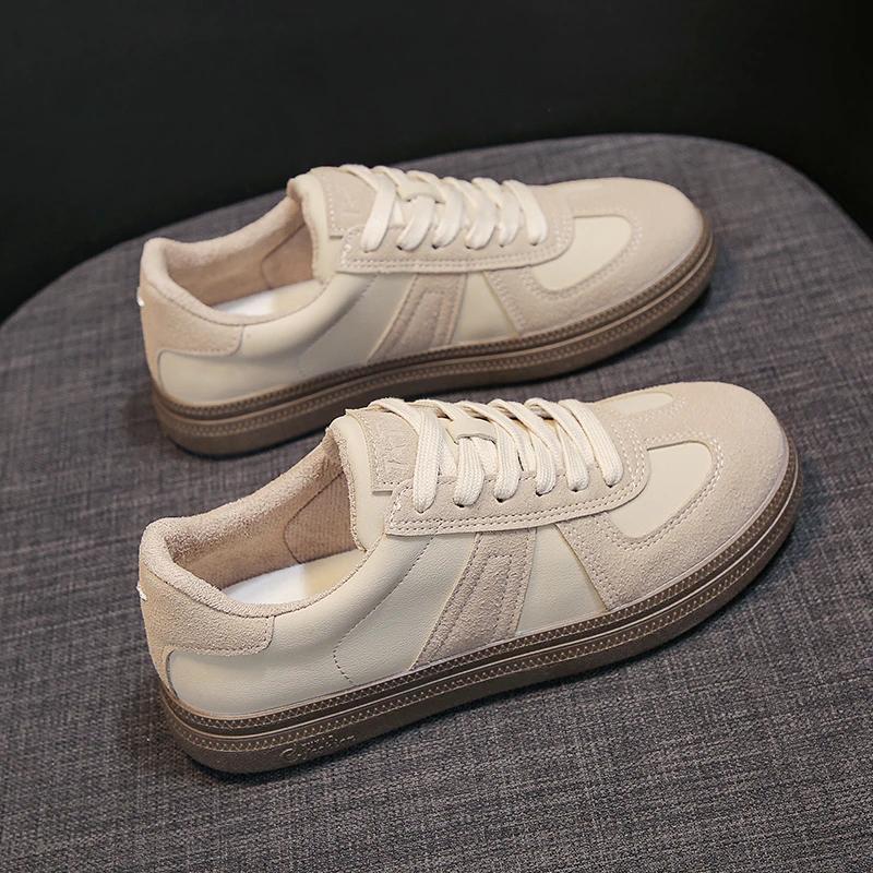 Fashion Shoes Woman 2024 Trend Cow Suede Leather Women Sneakers Mixed Color Flat Sneakers Ladies Casual Shoes Fashion Plus Size 40