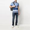 Polo Ralph Lauren Striped Logo Pattern Loose Fit Short Sleeve Polo Shirt Men Tops Blue 710834877-001