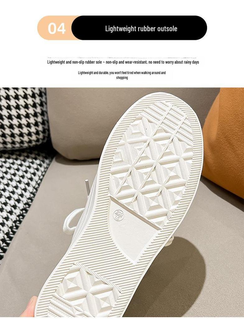 Chaussures Décontractées à Lacets en Cuir Souple Blanc Coréen pour Femmes 2025 - Sneakers de Sport Étudiantes Tendance et Polyvalentes Printemps/Été