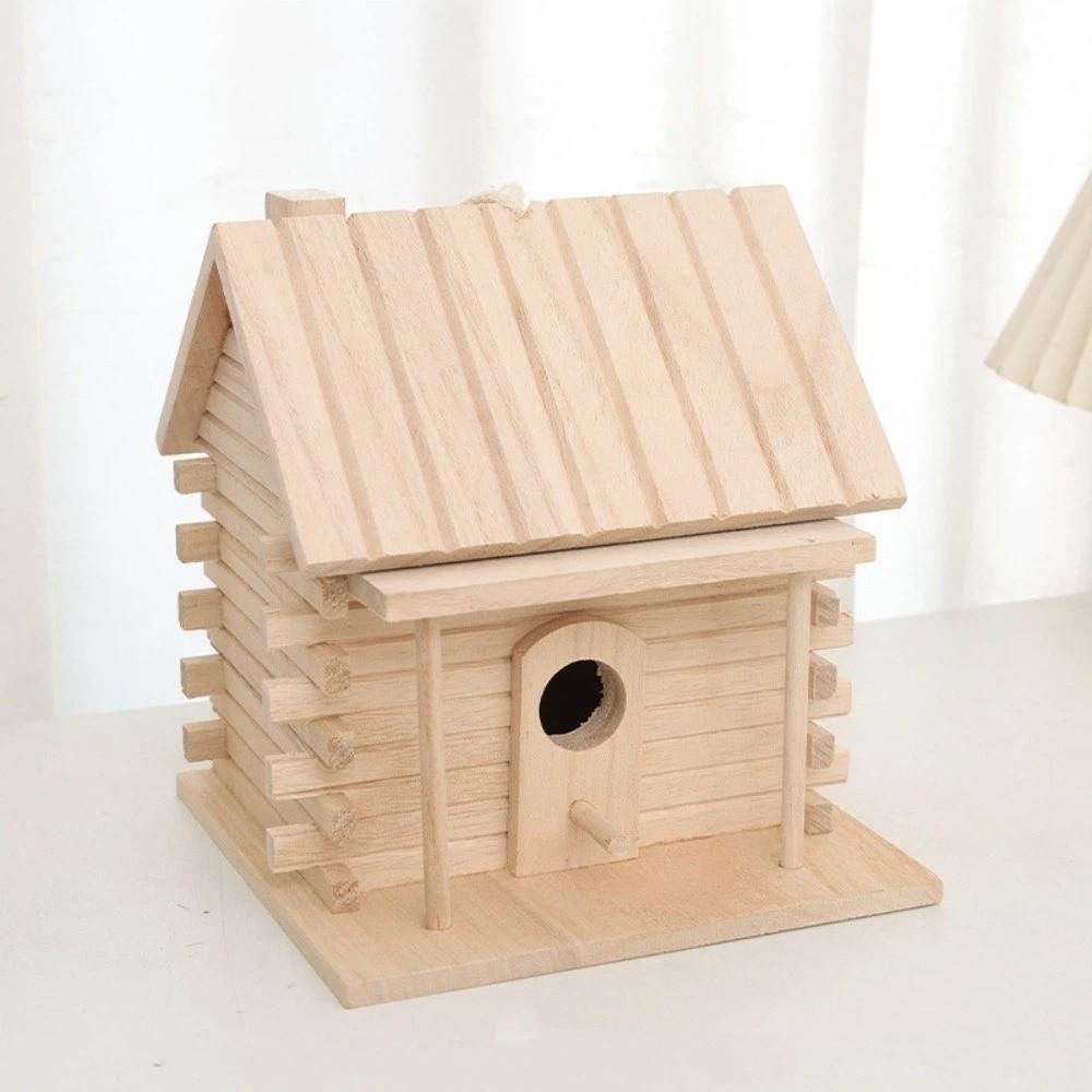 New Wooden Bird Cage Wall Mount Weatherproof Hanging Bird Nests Home Garden Decoration Bird House Nesting Box Outside