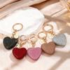 Bling Bling Pink Heart Crystal Rhinestone Soft Clay Keychain for Women, Cute Fashion Bag Charm & Key Ring Pendant for Purse Keys