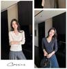 Chic Women's Slim Fit 100% Wool V-Neck Sweater - Versatile Solid Color for Autumn/Winter