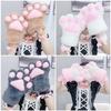 Japanese Cute Plush Cat Paw Cosplay Gloves