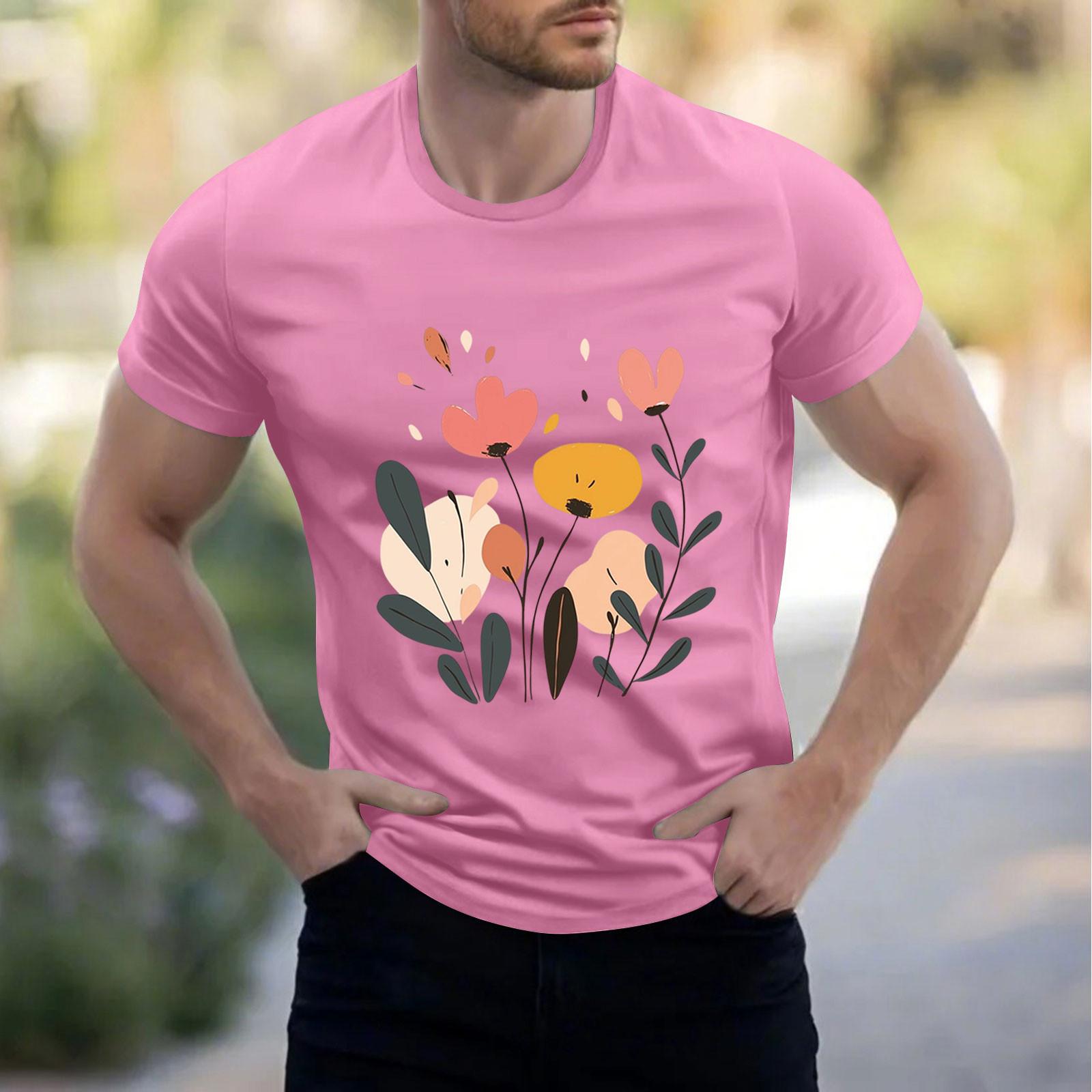 

Мужская рубашка с воротником-стойкой и коротким рукавом, свободная рубашка для отдыха и отдыха, мужская XXL розовый