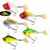 5Pcs/Box Hard Metal Rotating VIB Lure  For Saltwater Freshwater Bass Pike Trout Fishing