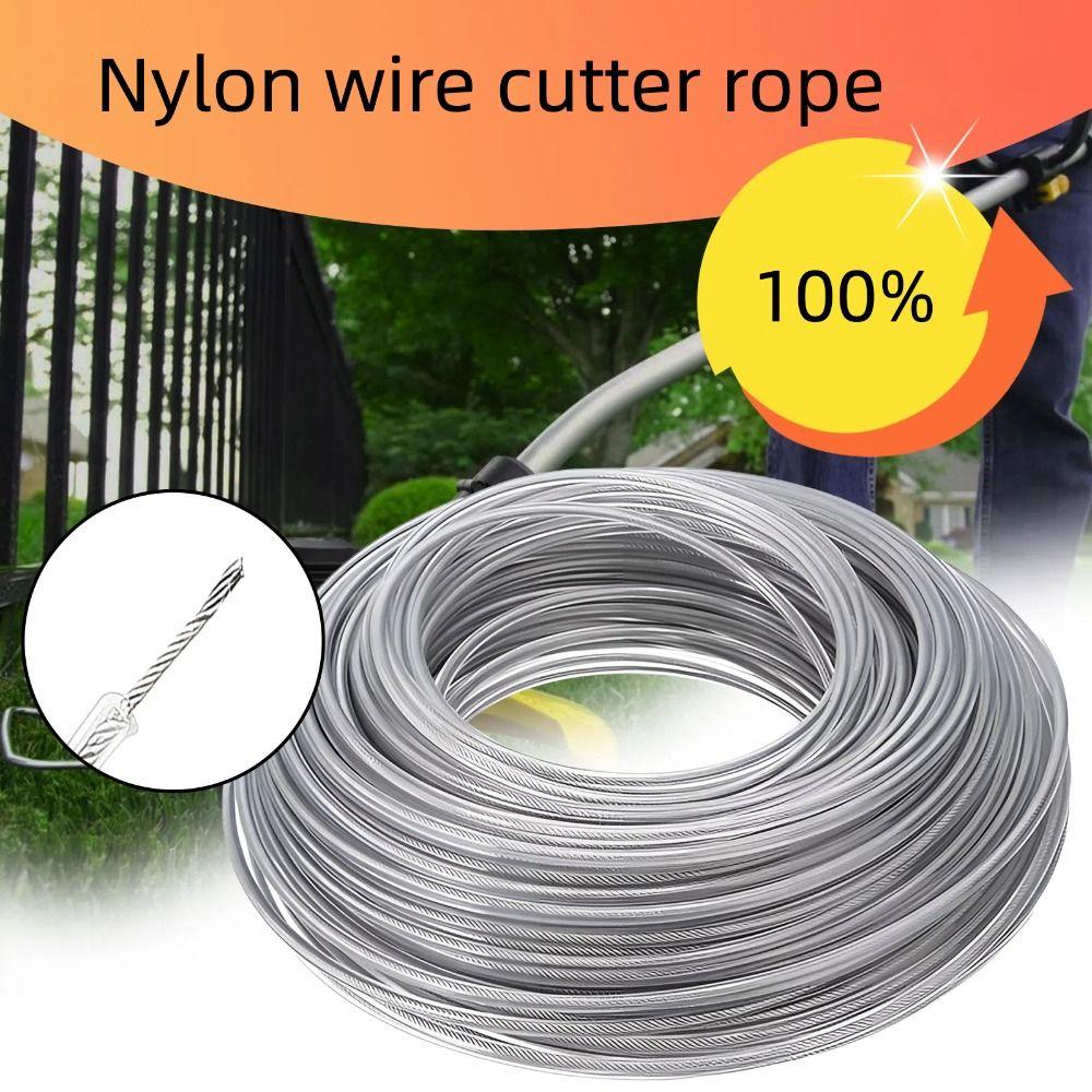 Nylon and Steel Wire Grass Trimmer Line 5m/10m/15m*2.4mm/2.7mm/3mm Trimmer Rope  Garden Maintenance