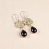 Black Tourmaline Gemstone 925 Sterling Silver Jewelry Handcrafted Earrings 2.20" EE-44-19