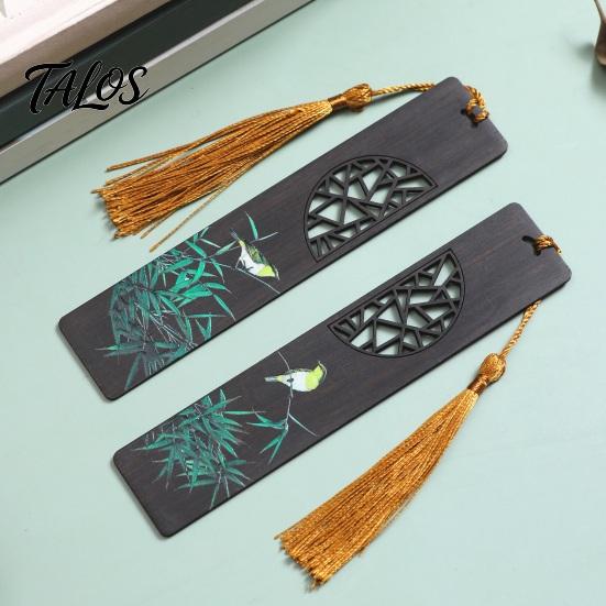 Talos Wooden Bookmark, Hand Painted Window Cutout Page Marker for Students, Good Luck School Gift Book Lovers