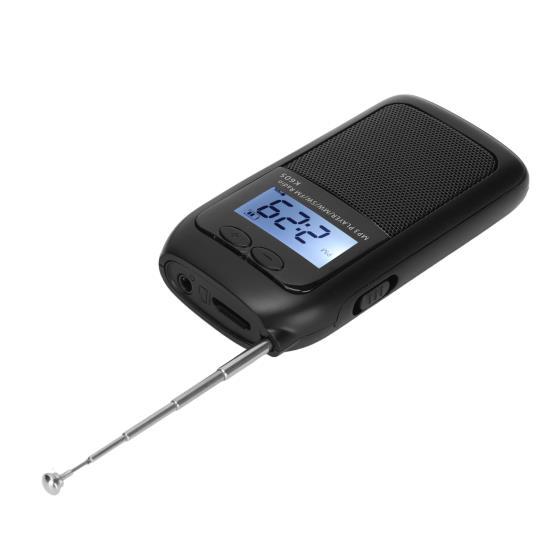 Digital Radio Multifunction FM MW SW Full Band Supports MP3 Playback Format Pocket Radio for Jogging and Gym 